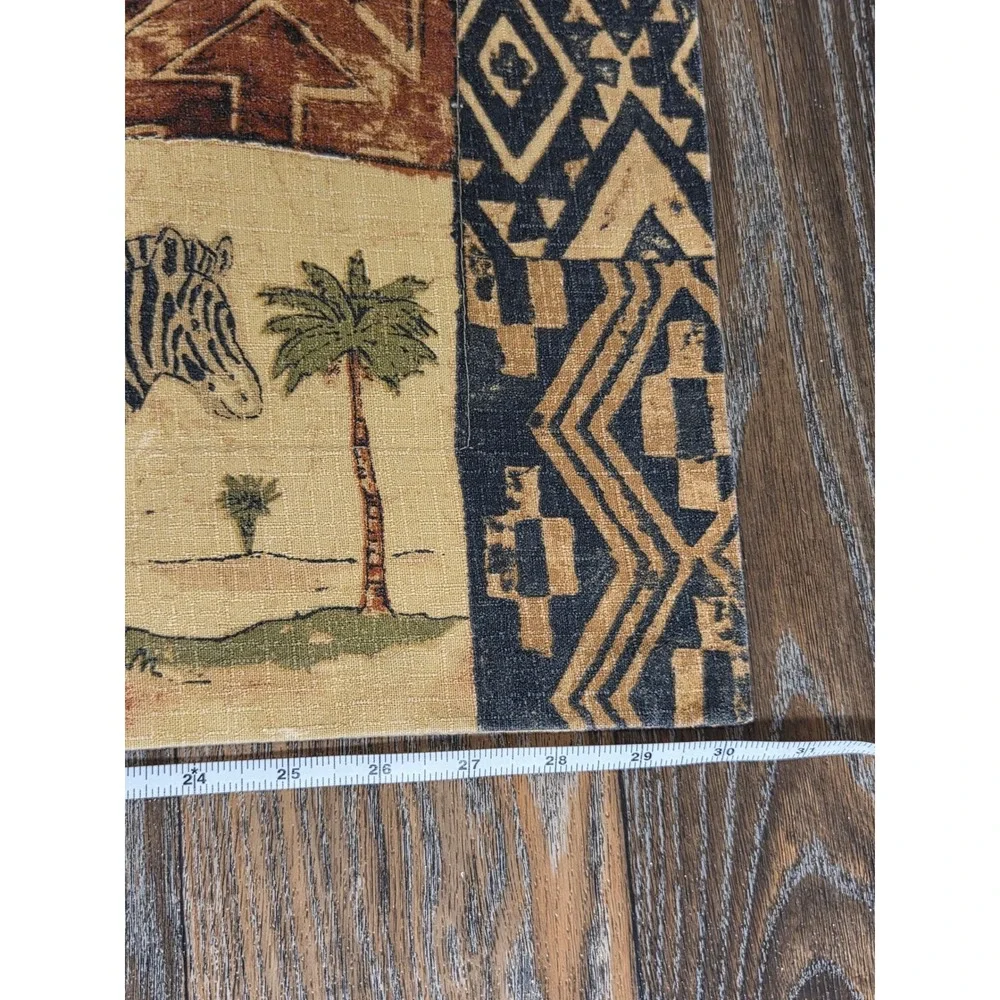 Vintage Dan River Safari Animal Print Pillow Shams Set of 2 Cotton Tribal 30x26